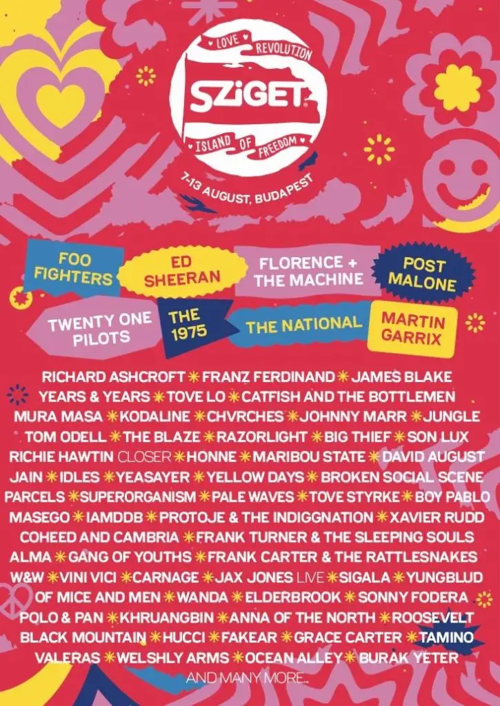 sziget festival 2019 poster