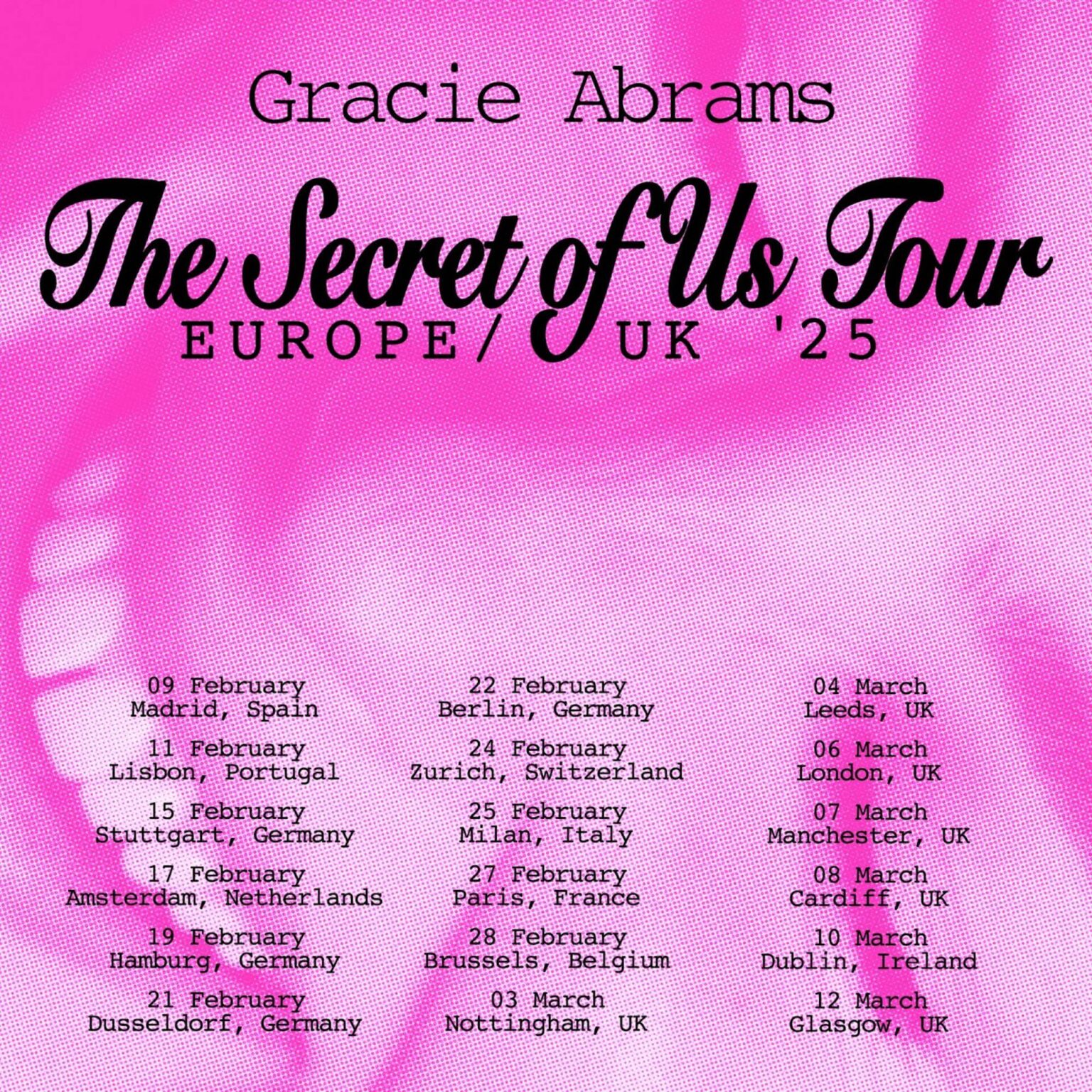 Gracie Abrams Europe Tour - FestivalsandTours.eu