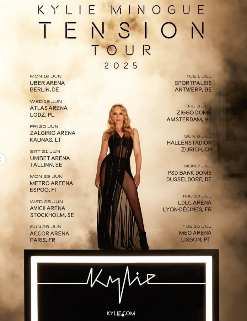 Kylie Minogue Tour Europe 2025