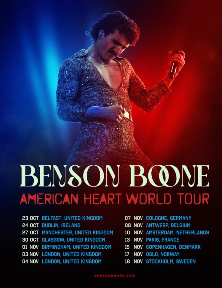 Benson Boone Europe Tour 2025