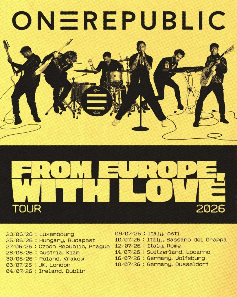 OneRepublic Europe Tour 2026